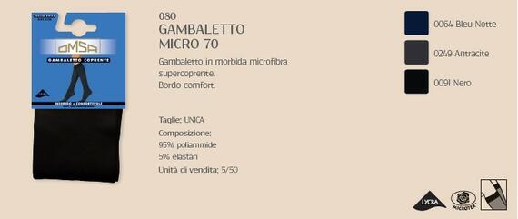 - 080OM GAMBALETTO MICROFIBRA MICRO70